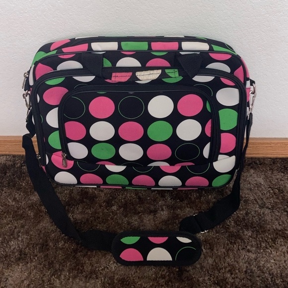 Green and Pink Computer Bag - Picture 7 of 7